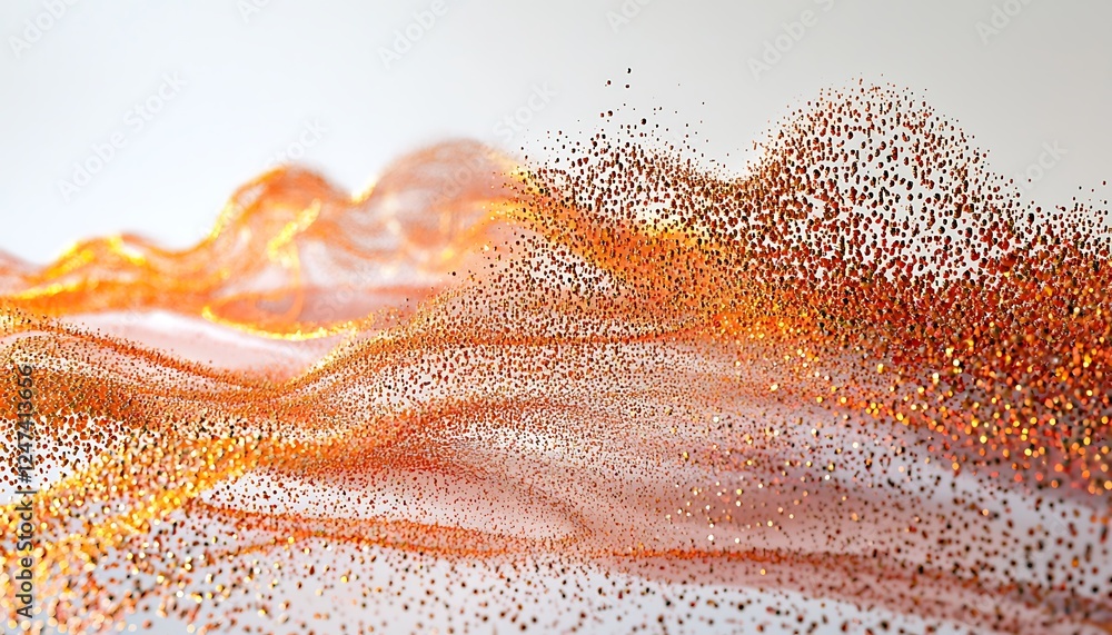 Aufkleber abstract digital wave particles, representing the futuristic movement data and technology