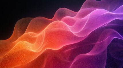 Obraz premium Abstract colorful wave design, dark background, website banner