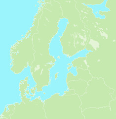 Obraz premium Map Of Baltic Sea Region