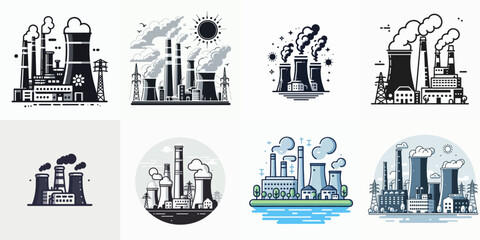 power plant vector illustration