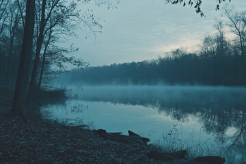 fog on the river