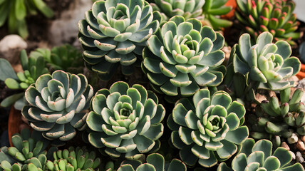 Fototapeta premium Crassula jade plant with thick, fleshy leaves.