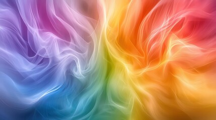 Obraz premium Abstract rainbow swirls, vibrant colors, flowing texture, background design