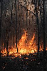 fire in the forest