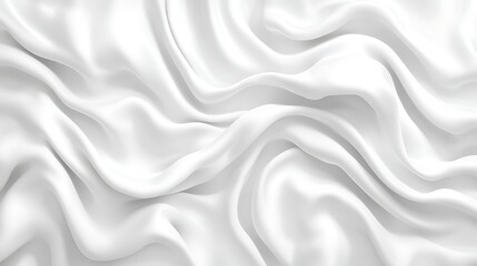 Obraz premium White Fabric Draped in Soft Gentle Waves