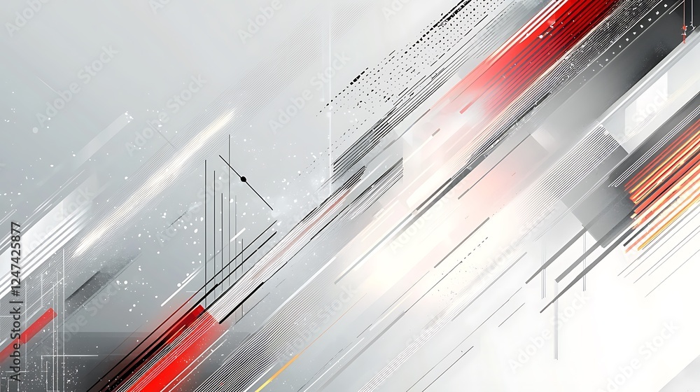 Aufkleber abstract grey background poster with dynamic technology network visuals, symbolizing innovation and 