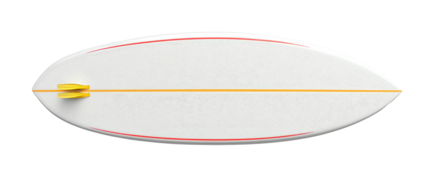 Surfboard action design beach setting sports isolated on transparent background