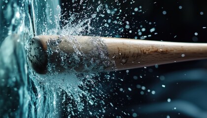 Close-Up Shot Of A Baseball Bat Breaking A Car Window - A Detailed View Of The Impact And Damage Caused.