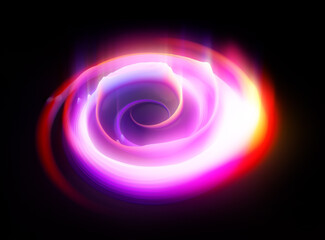 Glow swirl light effect. Circular lens flare. Abstract rotational lines. Power energy element. Luminous sci-fi. Shining neon lights. Magic arena. Swirl trail effect. Glint scene. Dynamic ellipse.