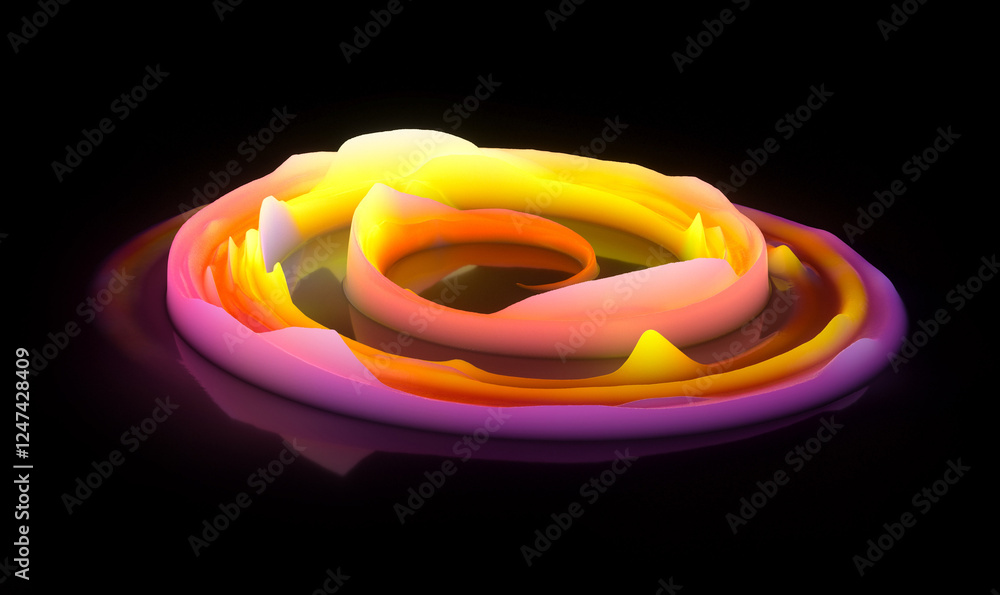 Canvas Prints glow swirl light effect. circular lens flare. abstract rotational lines. power energy element. lumin