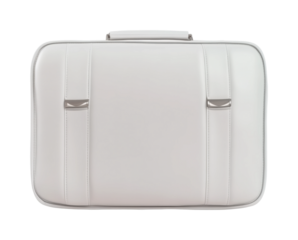 Business event briefcase office product modern top view isolated on transparent background