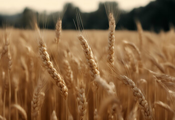 Fototapeta premium collage wheat concepts harvest bread cereal barley peasant field grain agriculture art bakery baking design nature growth grow growing gold food ear crop concept autumn yellow set sunset