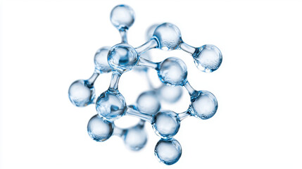 Water molecules forming delicate globe structure, showcasing beauty and science