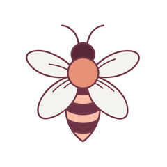 Wild bee botanical illustration
