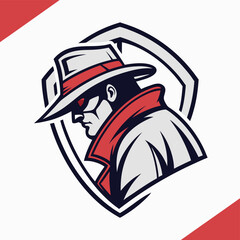 The Mafia mascot  Logo Template  Vector.