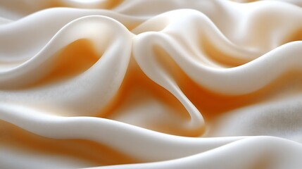 Obraz premium Creamy White Fabric Draped in Soft Waves