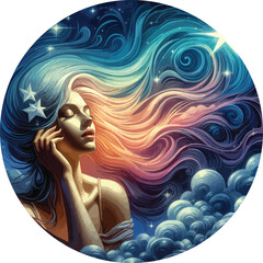Adobe Illustrator Artwork of Mystical Women.
