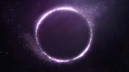 Purple cosmic ring, space background