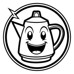 Electric Kettle Vector Illustration – Cartoon, Clipart, and Line Art Design, Electric kettle vector illustration in cartoon, clipart, and line art styles, perfect for digital use.