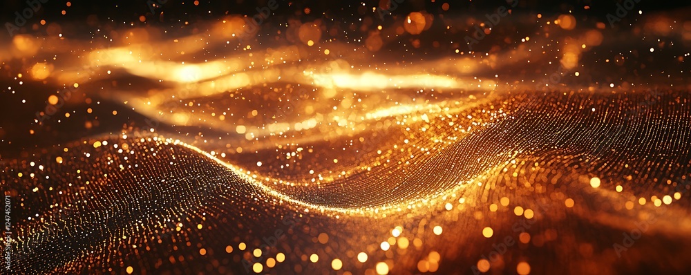Aufkleber abstract technology particles and lines mesh background, symbolizing advanced digital technology and