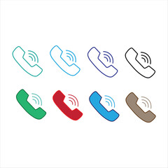 Phone call Icon for design. Easily editable