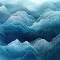 Obraz premium Abstract blue waves, ocean texture, calm sea, background design, website decor