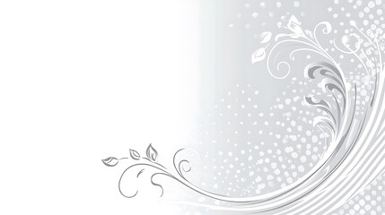Elegant Silver Floral Design Background Image