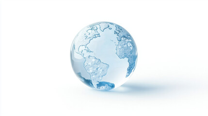 Fototapeta premium World Water Day water freshwater. Globe made of freshwater highlighting global importance
