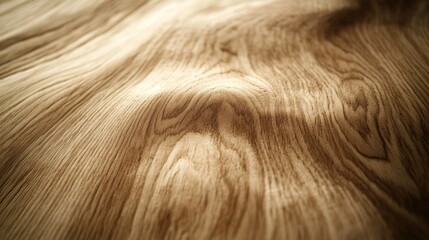 Naklejka premium Textured wood grain surface, close-up, studio lighting, design background
