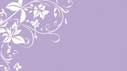 Obraz premium Lavender Background with White Floral Design