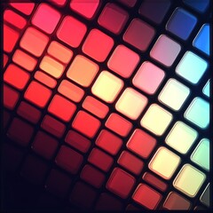 Fototapeta premium Colorful digital squares glowing, abstract background, technology, website design