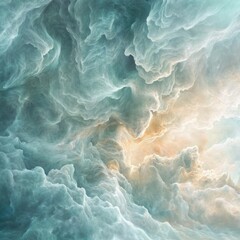 Obraz premium Teal cloudscape swirls, digital art, ethereal background, website design