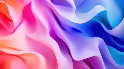 Obraz premium Colorful fabric waves, abstract background, digital art, website design