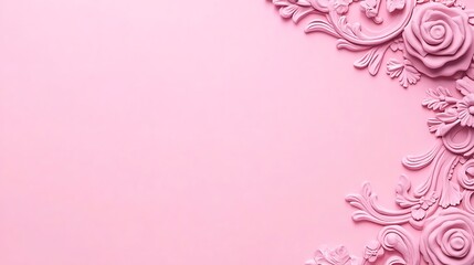 Pink Floral Ornament Design Background