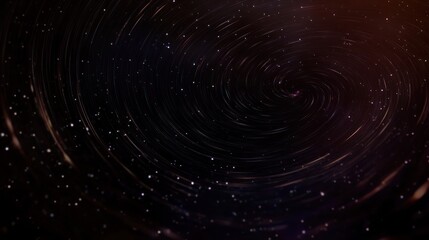 Fototapeta premium Cosmic swirl galaxy background, star trails, night sky, abstract design