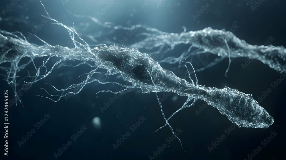 Aufkleber microscopic neural network, synapses connecting