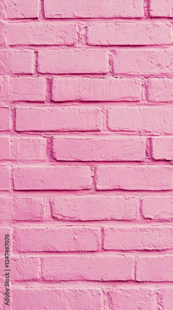 Poster this delightful pastel pink brick wall brings a fresh and simple vibe to any space. its smooth textu