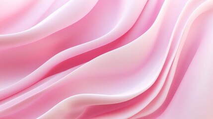 Fototapeta premium Pink silk fabric waves, soft folds, studio backdrop, design texture