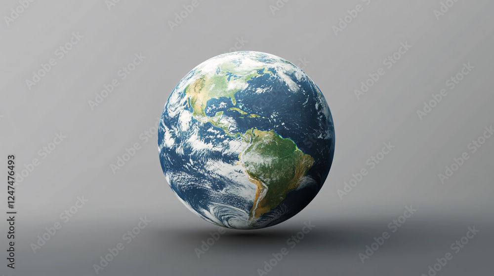 Poster a digital globe displayed on a transparent background.