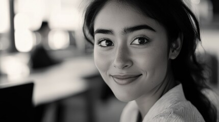 Fototapeta premium Elegant Woman's Smile