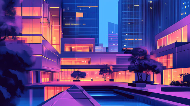 Guide transforming hybrid offices strategies urban collaborative work environments. Hybrid Environments. Illustration