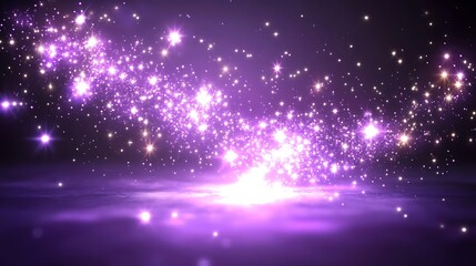 Purple magic sparkles, cosmic dust