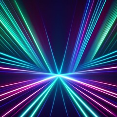 Obraz premium Laser beams diagonal beams of light on a dark background. Colorful light paths with movement effect graphic resource