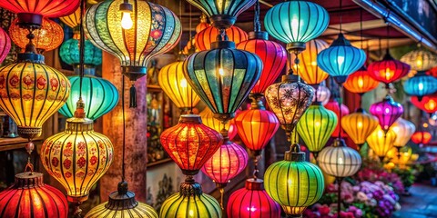 Vibrant Hoi An Lanterns: Colorful Vietnamese Paper Lights for Sale