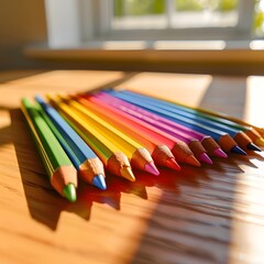 Colorful pencils creative colored school art education supplies tools