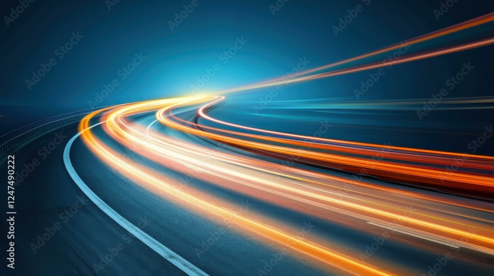 Poster experience the dynamic dance of light and stripes racing across a dark backdrop, creating a mesmeriz