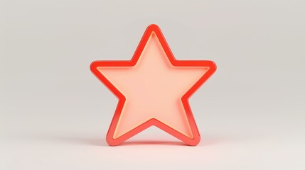 Obraz premium A bright star against a white backdrop shines boldly, perfect for modern social media designs and minimalist decor.