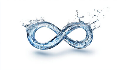 World Water Day environment climate. Water forming delicate infinity symbol, representing flow
