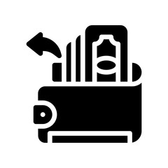 recurring expenses glyph icon