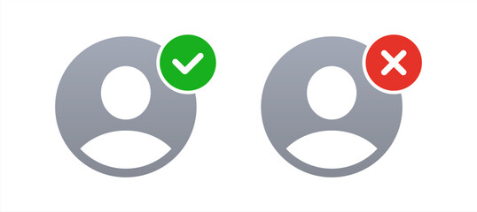 Verified user account sign icon vector design, vector icons.